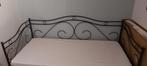 Sier smeedijzeren bed, Ophalen, 90 cm, Eenpersoons, Zwart