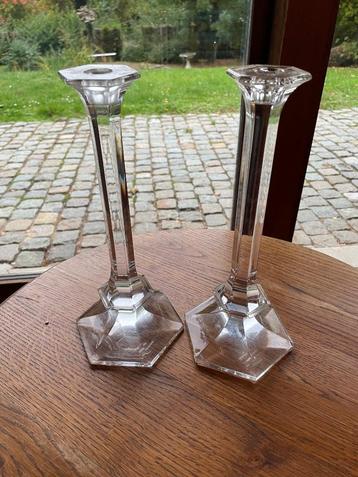 2 kristallen kandelaars Val Saint-Lambert beschikbaar voor biedingen