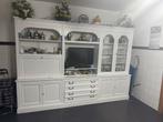Grote witte kast van hout en hoeksalon bijna nieuw, Ophalen of Verzenden, Zo goed als nieuw