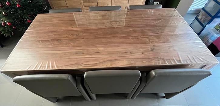 Eettafel in massief sheesham zonder stoelen - 200 x 100 cm, Huis en Inrichting, Tafels | Eettafels, Zo goed als nieuw, Ophalen