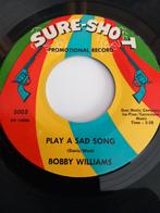 BOBBY WILLIAMS. PLAY A SAD SONG.  VG POPCORN 45T.. 5003, Utilisé, Enlèvement ou Envoi