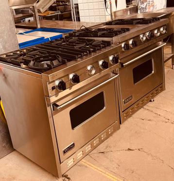 2 luxe professionele Viking gasfornuizen beschikbaar voor biedingen