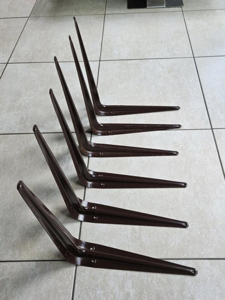 6 metalen plankbeugels van 300 x 350 mm, Doe-het-zelf en Bouw, IJzerwaren en Bevestigingsmiddelen, Zo goed als nieuw, Overige typen