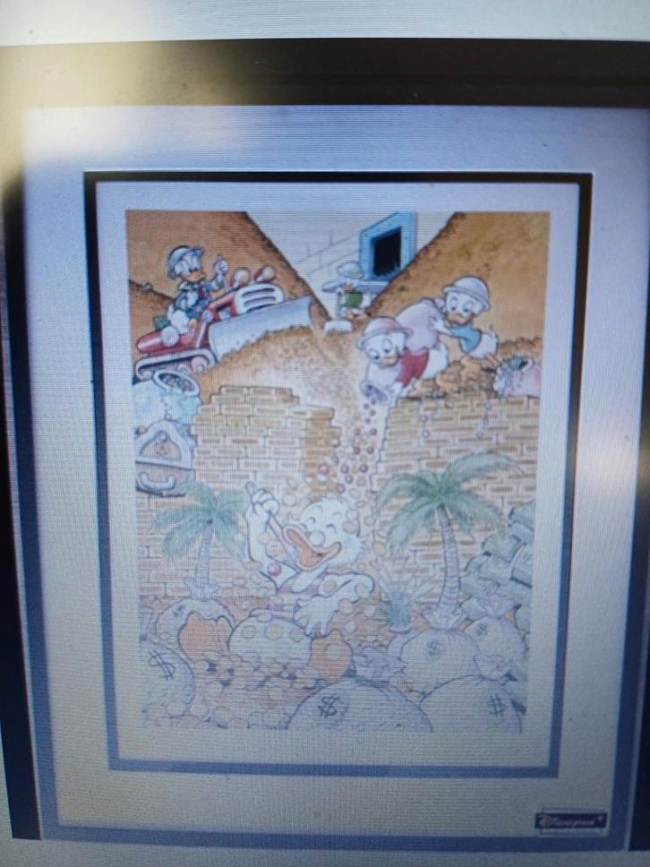 Patrick Block - money bin shower (ingekaderd), Antiquités & Art, Art | Lithographies & Sérigraphies, Enlèvement