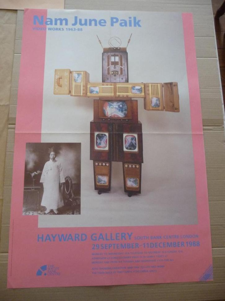 NAM JUNE PAIK, ZELDZAME AFFICHE, HAYWARD GALLERY 1988, Antiek en Kunst, Kunst | Litho's en Zeefdrukken, Ophalen of Verzenden