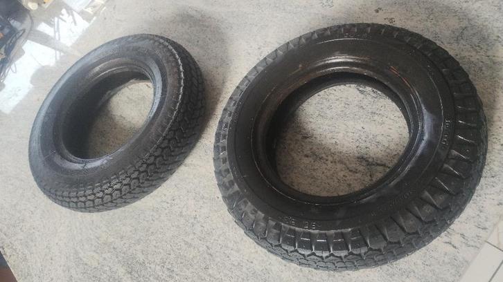 2 zwarte kruiwagenbanden 3.50 - 8, Tuin en Terras, Kruiwagens, Gebruikt, Handmatig, Eenwielig, Ophalen of Verzenden