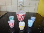 Retro borrelglaasjes met karaf, Verzamelen, Ophalen of Verzenden, Huis en Inrichting