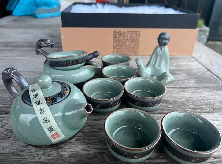 Origineel Chineees thee servies, 100% nieuw, Huis en Inrichting, Woonaccessoires | Schilderijen, Tekeningen en Foto's, Nieuw, Ophalen