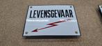 LEVENSGEVAAR geëmailleerd bordje, nieuwstaat, Ophalen of Verzenden