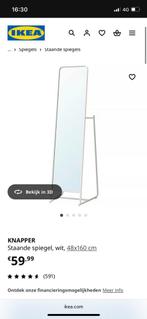 Witte staan spiegel van ikea, Ophalen, Zo goed als nieuw