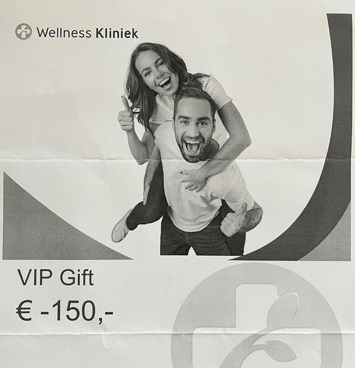 Gift Card Wellness Kliniek, Tickets en Kaartjes, Kortingen en Cadeaubonnen, Eén persoon, Overige typen, Overige soorten