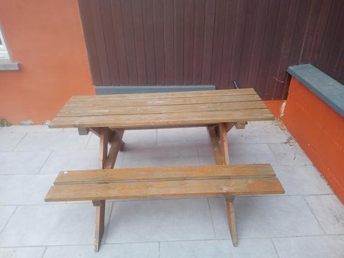 Banc picnic en bois pour enfants, Tuin en Terras, Tuinbanken, Gebruikt, Hout, Ophalen