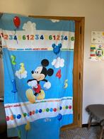 1 persoons dekbedovertrek in flanel van Mickey Mousse + kuss, Blauw, Dekbedovertrek, Ophalen of Verzenden, Zo goed als nieuw