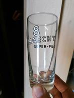 Oud émaille bierglas Haecht 8 Super Pils., Ophalen of Verzenden, Gebruikt