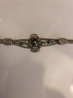 Zilveren niello armband ( gemerkt ) 40er jaren., Bijoux, Sacs & Beauté, Bijoux anciens, Bracelet, Enlèvement ou Envoi