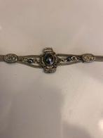 Zilveren niello armband ( gemerkt ) 40er jaren., Handtassen en Accessoires, Antieke sieraden, Armband, Ophalen of Verzenden