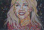 groot olieschilderij Mozaik woman popart (120x80), Ophalen of Verzenden