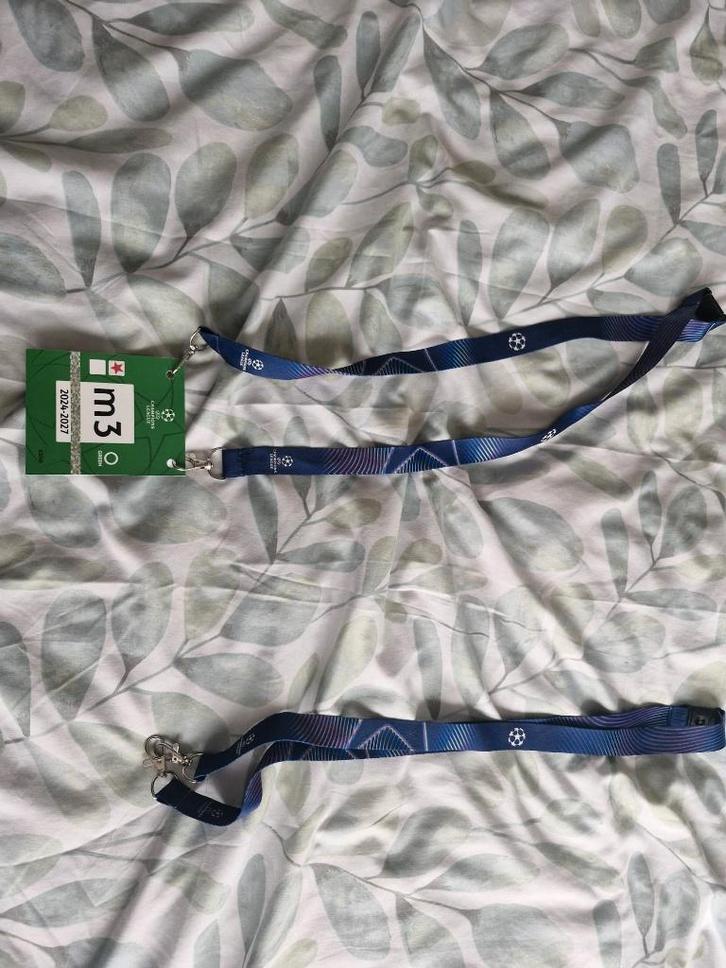 2x Officiële Champions League lanyard + badge, Sport en Fitness, Voetbal, Nieuw, Overige typen, Ophalen