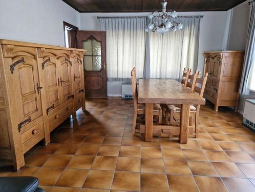 Eiken eetkamer (compl)/ moet dringend weg/verlaagd in prijs, Huis en Inrichting, Complete eetkamers, Gebruikt, Ophalen