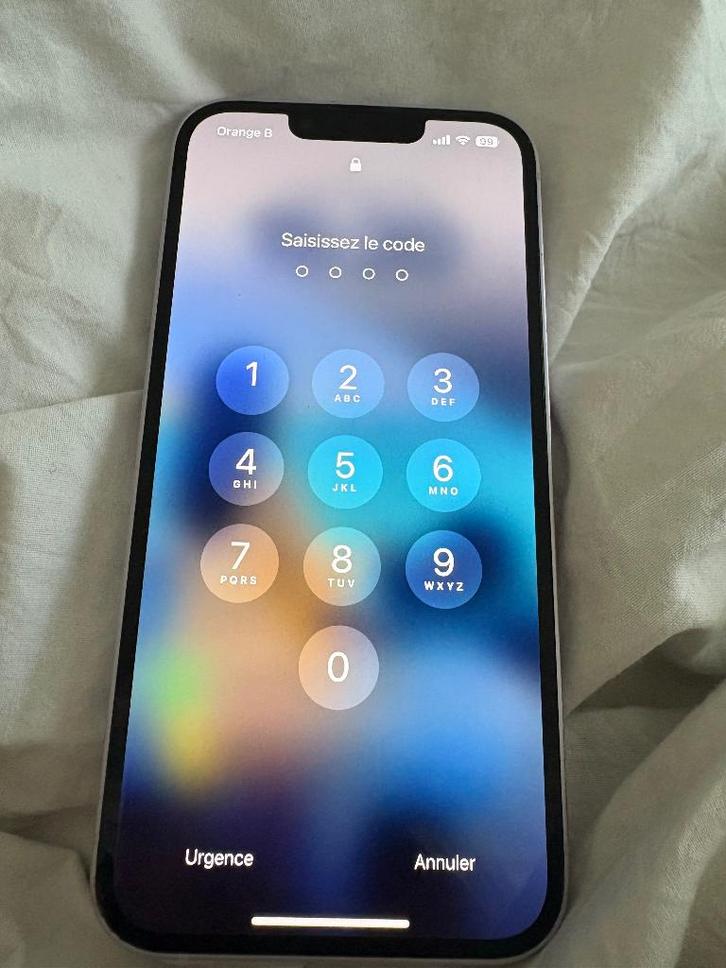 iPhone 14, Télécoms, Téléphonie mobile | Apple iPhone, Utilisé, 128 GB, Sans abonnement, iPhone 14, Violet, Enlèvement