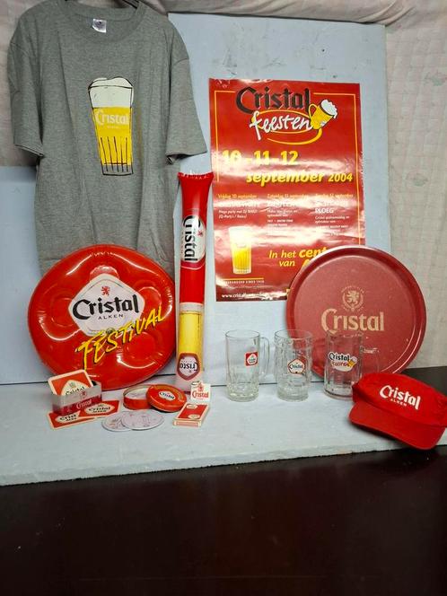 Cristal Alken Setje, Verzamelen, Biermerken, Zo goed als nieuw, Ophalen of Verzenden