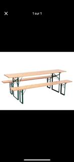 Table brasserie avec banc neuf, Enlèvement, Neuf, Rectangulaire, Bois