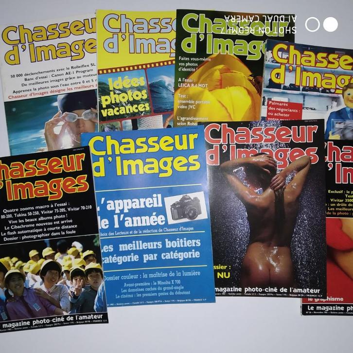 CHASSEUR D'IMAGES tijdschriftenset van 8 1981/82, Boeken, Tijdschriften en Kranten, Gelezen, Sport en Vrije tijd, Ophalen of Verzenden
