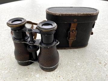 jumelles anciennes avec sac de rangement en cuir, Enlèvement, Utilisé, Autres types, Avec housse ou sac