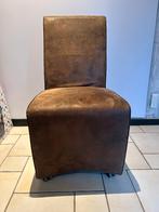 chaises de salon cognac, Comme neuf, Brun, Enlèvement, Hoge rugsteun met wielen