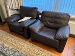 Lederen zetels, Huis en Inrichting, Ophalen, Zo goed als nieuw, Leer, 75 tot 100 cm