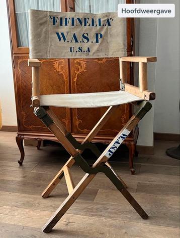 Art chair Specially made director chair from a folding bed beschikbaar voor biedingen