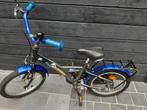 Kinderfiets blauw zwart jongen, 16 inch, Fietsen en Brommers, Ophalen, Gebruikt, 16 tot 20 inch, BNB