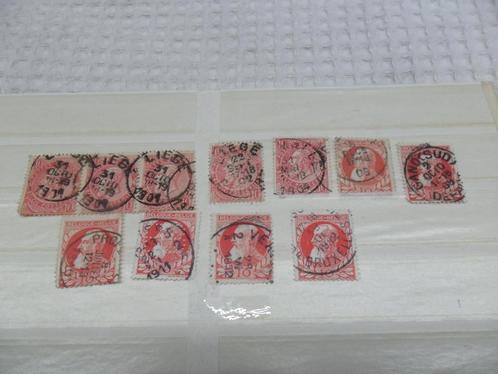 Leopold II België 11 zegels uit 1901,02,04,06,08,10,11,12., Postzegels en Munten, Postzegels | Europa | België, Gestempeld, Europa