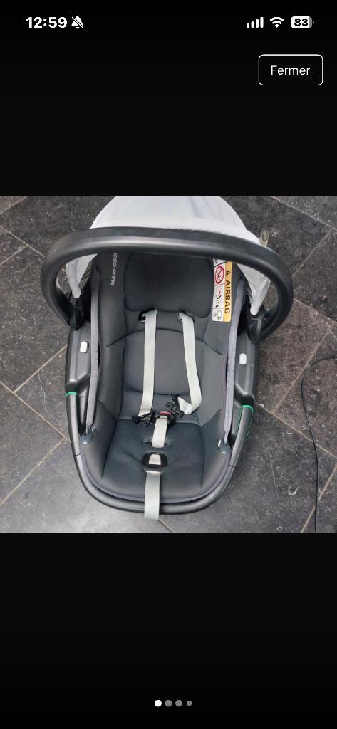 Siège auto maxi cosi, Kinderen en Baby's, Autostoeltjes, Gebruikt, Maxi-Cosi, 0 t/m 10 kg, Isofix, Ophalen of Verzenden