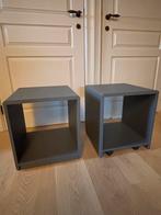 2 tables de nuit sur roulettes - table de chevet, Maison & Meubles, Chambre à coucher | Tables de chevet, Enlèvement, Comme neuf