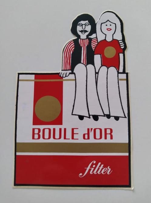 Vintage Sticker - Boule D'or Filter - Mooie staat, Verzamelen, Stickers, Zo goed als nieuw, Merk, Ophalen of Verzenden