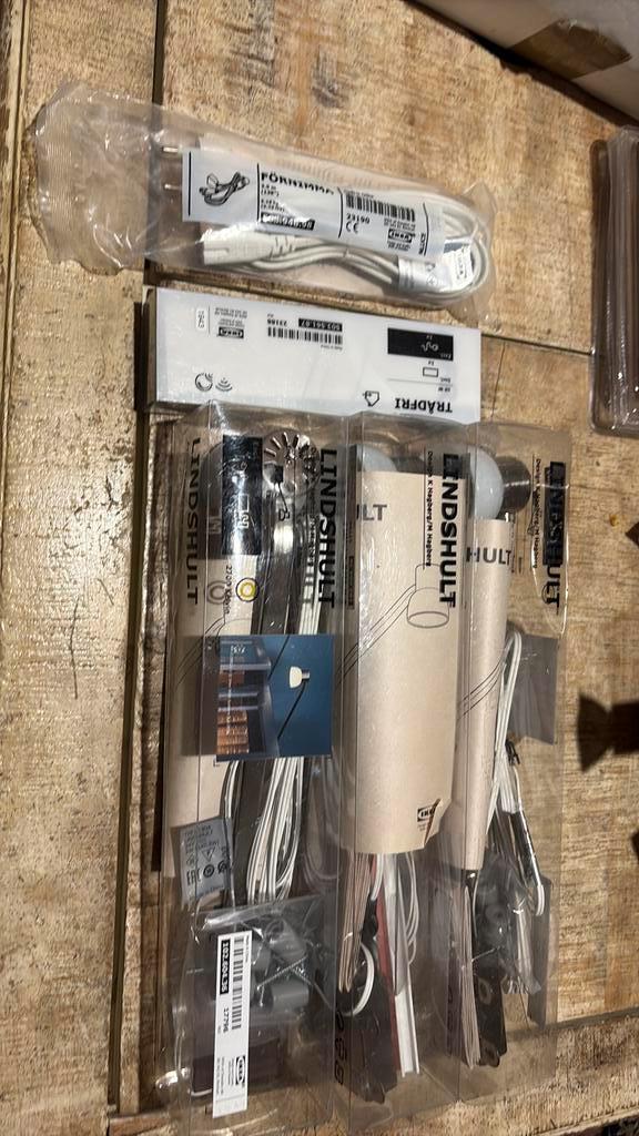 IKEA Lindshult Kastverlichting Set - 3 lampen + Tradfri, Maison & Meubles, Lampes | Appliques, Neuf, Verre, Métal, Enlèvement