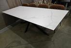 Nieuwe Keramiek tafel White carrara 240cm | spideronderstel, Ophalen, Nieuw, Glas