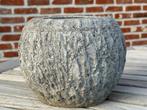 bloempot in ruwe steen - uitstekende staat, Tuin en Terras, Ophalen, Rond, Steen, Balkon