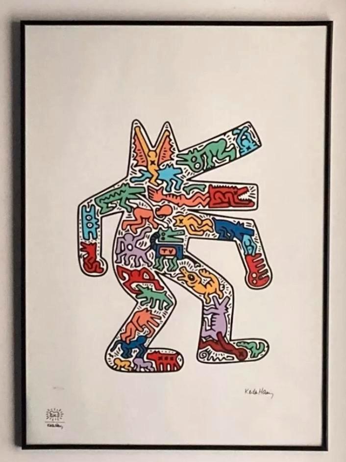 Keith Haring : lithographie 50 par 70 cm, Antiquités & Art, Art | Lithographies & Sérigraphies, Enlèvement ou Envoi