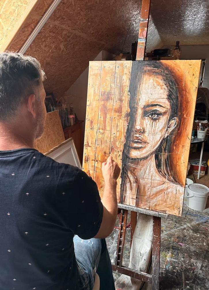 Schilderij look door Mk Art, Antiek en Kunst, Kunst | Schilderijen | Modern, Ophalen