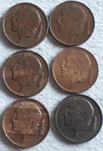 België: 6 X 50 CENTIEMEN 1953/54/56/58/62 en 76 VL Korting!, Postzegels en Munten, Munten | België, Verzenden, Brons, Setje