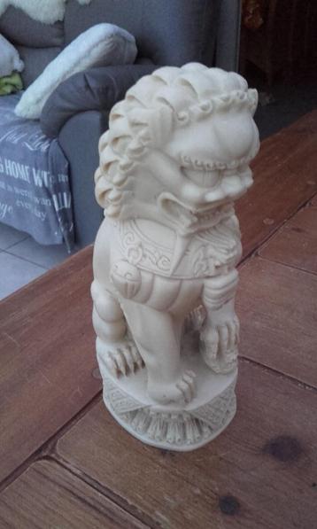 Vintage uit hars gesneden Foo Dog ( Leeuw)