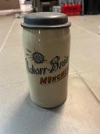 stenen vintage bier potten 7 stuks Pschorr braub ierpullen, Ophalen, Zo goed als nieuw