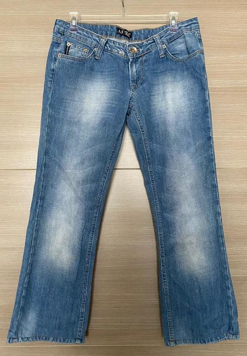 Jeans Armani met lage taille W31, Kleding | Dames, Spijkerbroeken en Jeans, Gedragen, W30 - W32 (confectie 38/40), Blauw, Verzenden