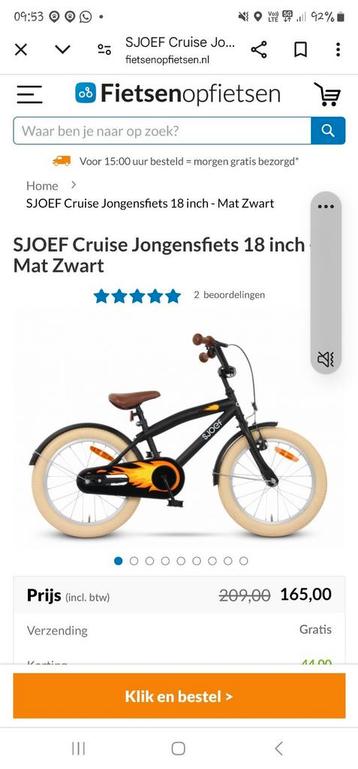 Jongensfiets 18inch Nieuwstaat, nooit gebruikt!  beschikbaar voor biedingen