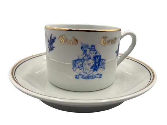 Koffieservies "Stad Gent", Huis en Inrichting, Keuken | Servies, Zo goed als nieuw, Kop(pen) en/of Schotel(s), Overige stijlen