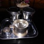 inox en glas koffie (filter) servies, Ophalen of Verzenden