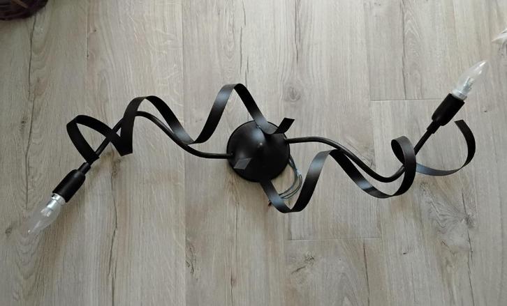 Plafondlamp 2-lichts met led-lampen, Huis en Inrichting, Lampen | Plafondlampen, Zo goed als nieuw, Metaal, Ophalen of Verzenden