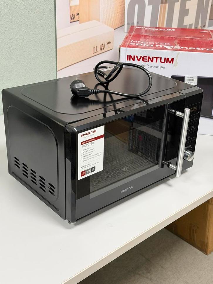 Inventum MN207SB vrijstaande solo magnetron 20L 800W – Nieuw, Elektronische apparatuur, Microgolfovens, Nieuw, Vrijstaand, Microgolfoven